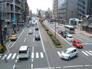 歩道橋から1